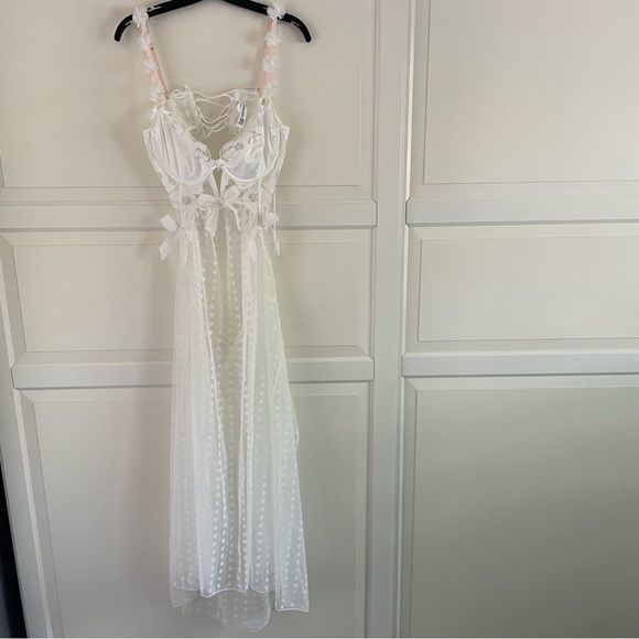 NEW For Love & Lemons Amore Maxi Slip Dress Large 37978 - Picture 2 of 13